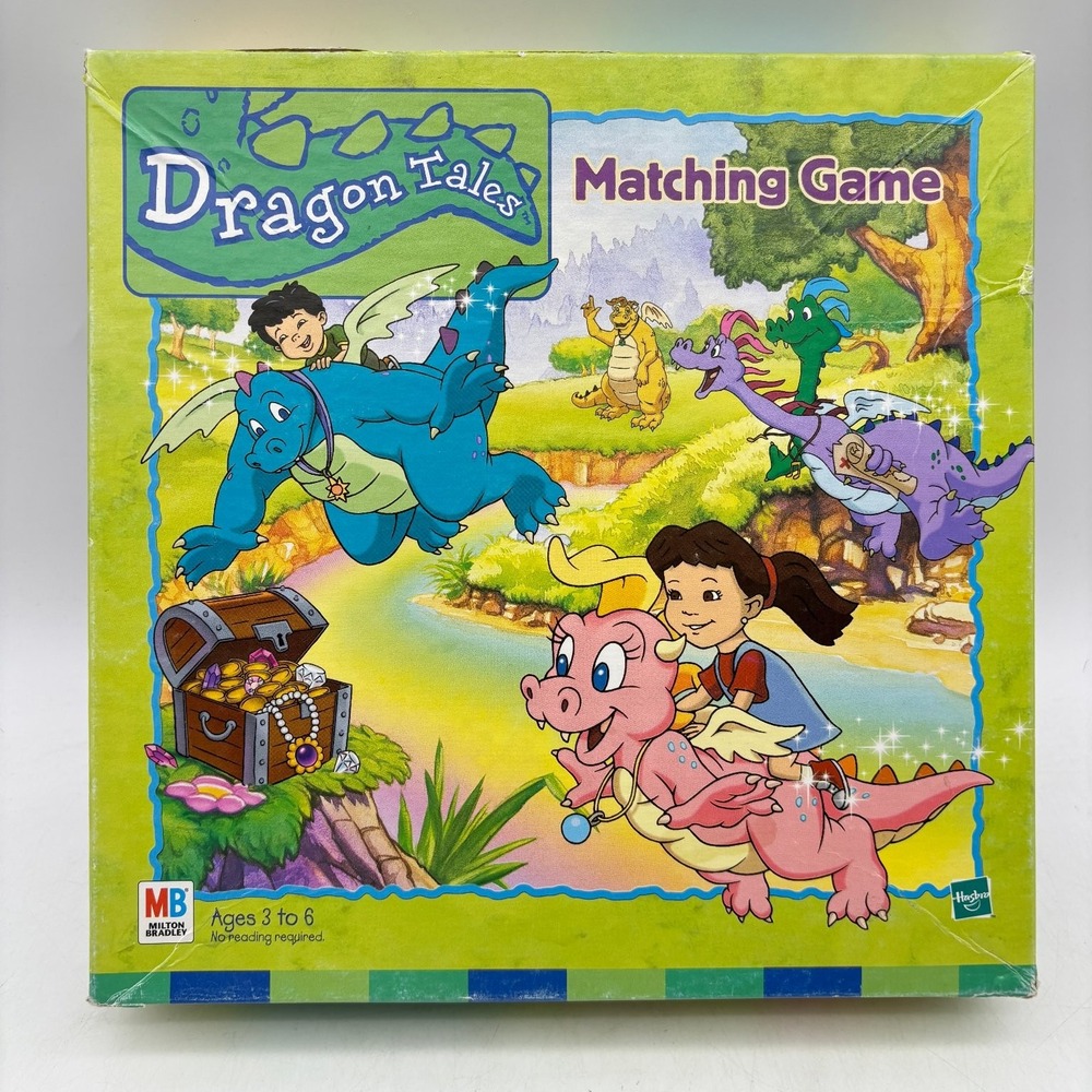 Dragon Tales Matching Game Milton Bradley Hasbro PBS Kids Vintage 99% COMPLETE